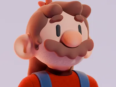 Mario 3d character character design game illustration mario mustache nintendo