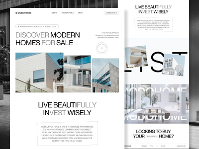 Real Estate Website app app design design home page house buying house sell landing page minimal ui modern real estate real estate landing page real estate web design real estate website rent ui design uiux visual web design wireframe