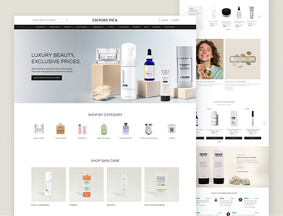 Modern eCommerce Homepage Design: Clean, Calm, Conversion-Ready clean layout conversion focused ecommerce ecommerce ux homepage design online store product page responsive design skincare brand ui design user interface ux design web design web ui