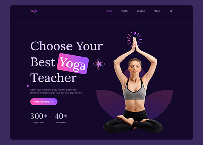 Yoga Website - UI/UX Design custom web design education figma fitness gym landing page design minimal modern website professional trainer ui ui ux ui ux design user interface ux web web design website website design yoga