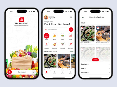Food Recipe App Design figma food recipe ui ux