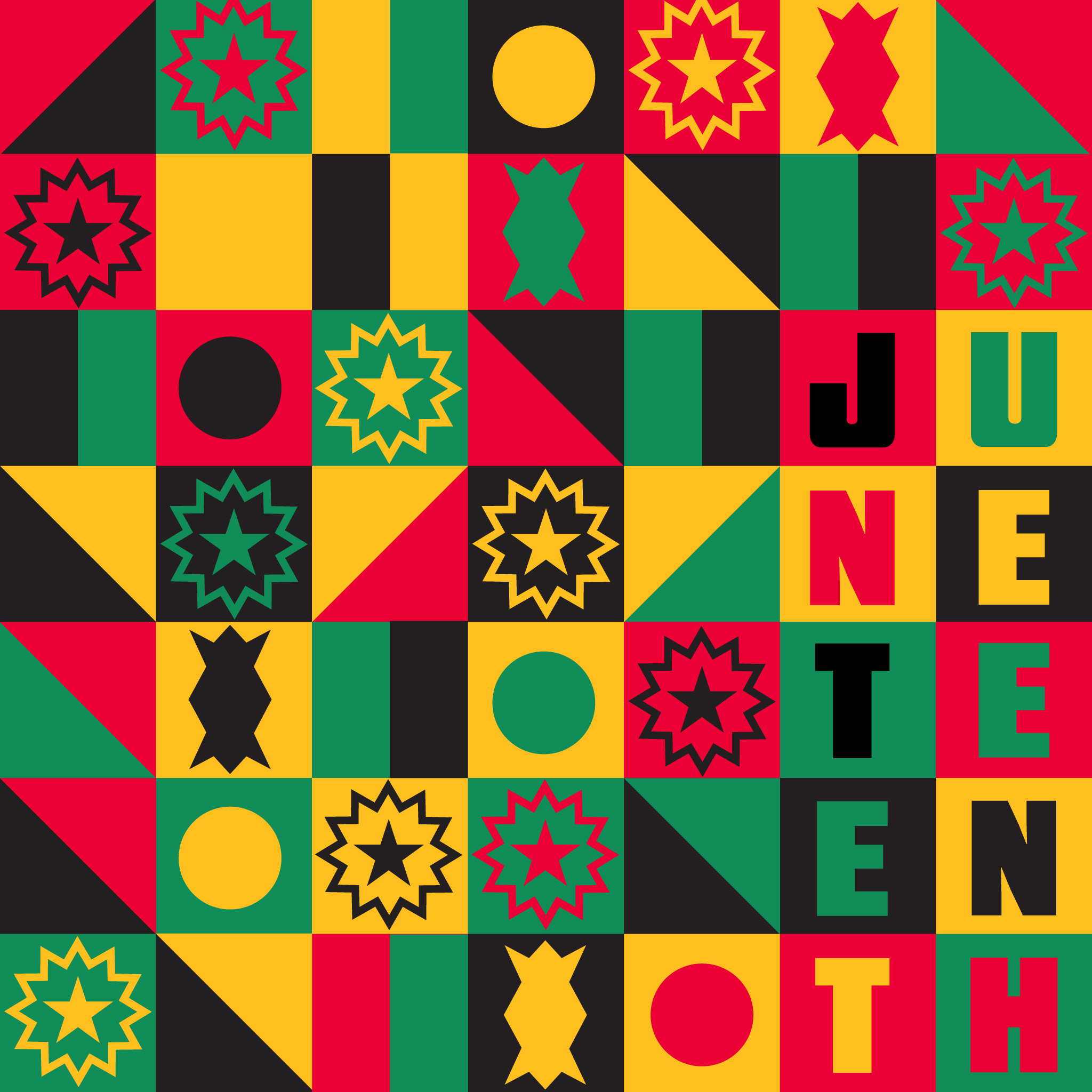 Juneteenth design graphic design green juneteenth logo logo design patterns red yellow