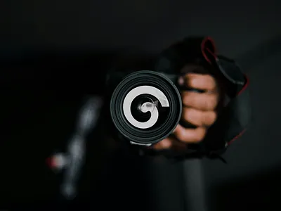 VISION™ Camera brand logo branding camera graphic design logo minimalalist mockup modern