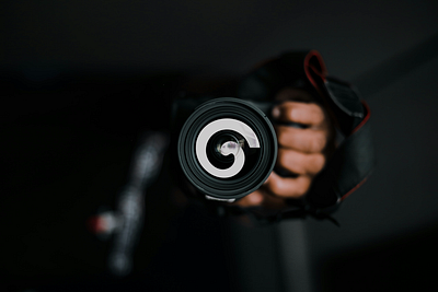 VISION™ Camera brand logo branding camera graphic design logo minimalalist mockup modern