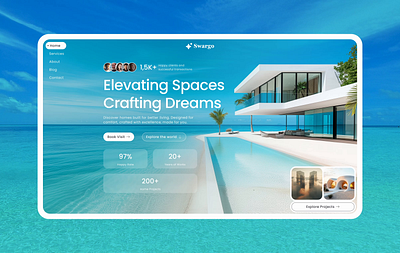 Vacation Hotel Rental Website Hero Design accommodation booking boutique hotel branding expedia hospitality hospitality app hospitality website luxury hotel real estate rental website resort travel vacation rental villa web dashboard website concept website redesign