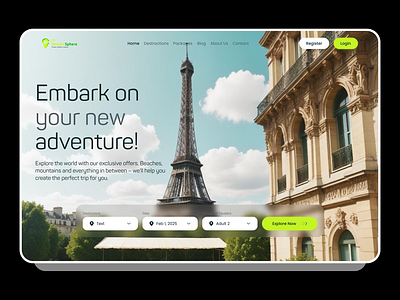 WanderSphere Web Design branding design dribbble graphic design illustration logo ui ux vector web