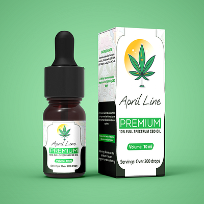 April Line | Packaging Concept for a Full Spectrum CBD Oil branding cannabis packaging dropper bottle graphic design label design logo visual identity