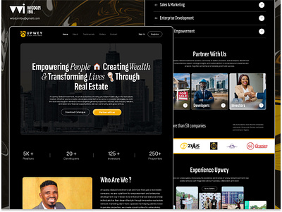 Real Estate Website Landing Page branding design illustration productdesign ui uiux uiuxdesign userinterface webdesign websitedesign