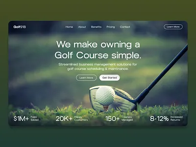 Golf918 Website Landing Page Home Golf Course Scheduling Monitor athletic branding cool course design fun golf graphic design green landing page pga sports summer team typography ui ux visual identity website