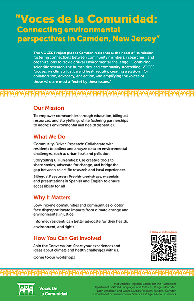 Voces de la Comunidad Information Flyer flyer information flyer layout design print print design spanish community typography