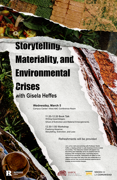 Event Poster:Storytelling, Materiality, and Environmental Crisis event poster graphic design layout design photoshop poster poster design typography