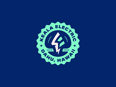 Keala Logo Badge Design badge badge design branding electric electrician graphic design logo logo design
