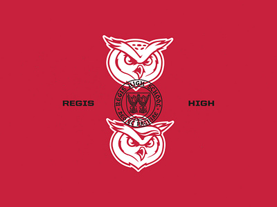 Regis Owl Mascot Branding athletic logo branding graphic design logo mascot mascot design owl regis