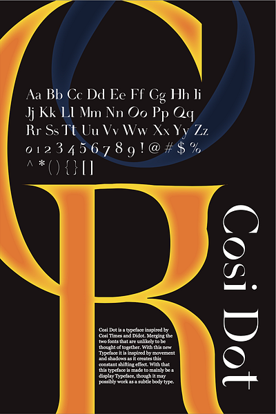 Cosi Dot advertisment design exhibition curation graphic design mock ups print design sketches type design typeface