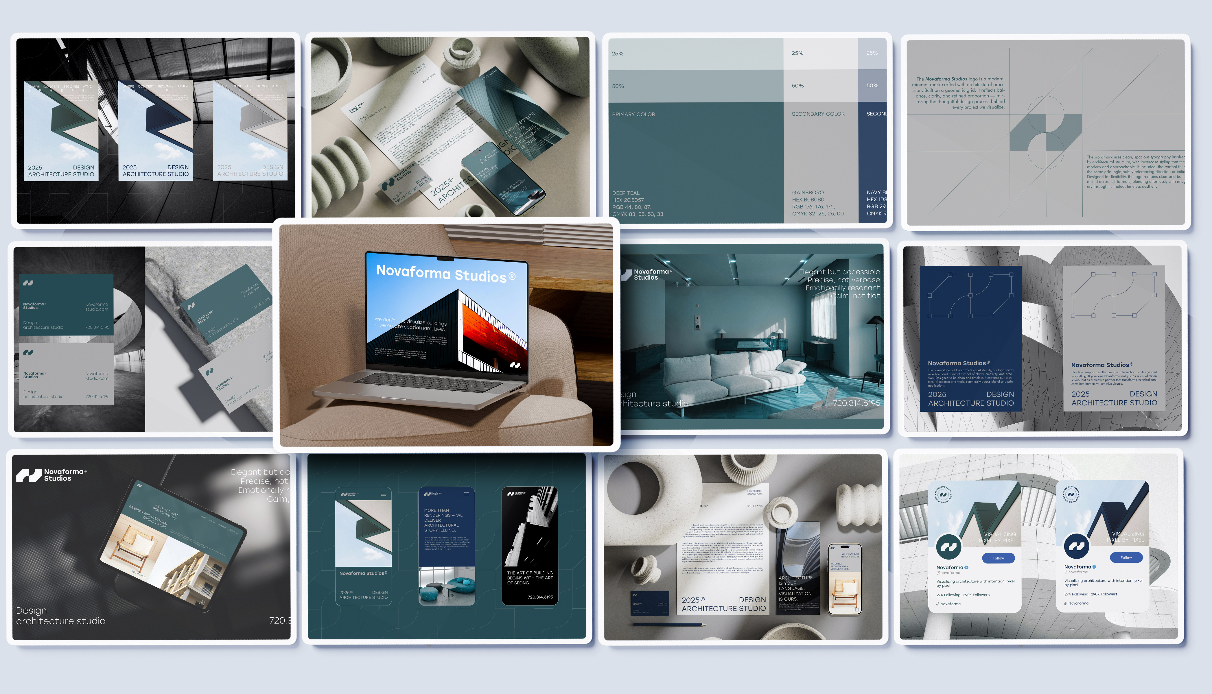 Novaforma Studio - Brand Identity architect branding architect logo brand design brand guidelines brand logo brand style guide branding branding kit logo typography