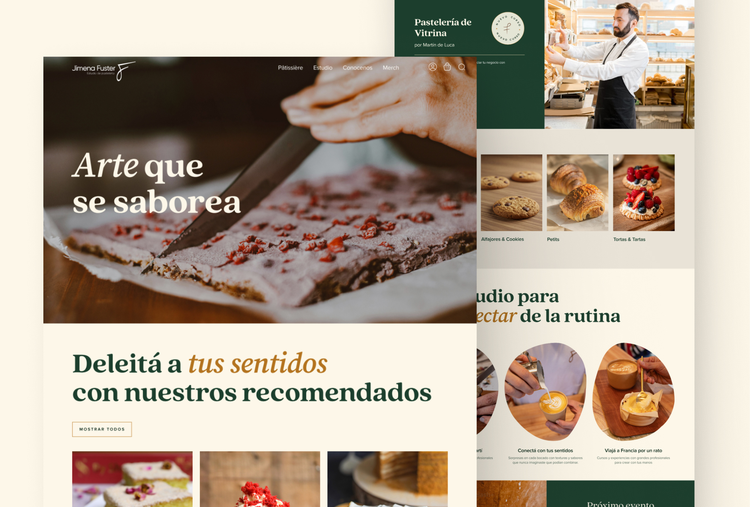 Patissiere Webpage landing page ui