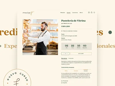 Patissiere Webpage landing page ui visual design