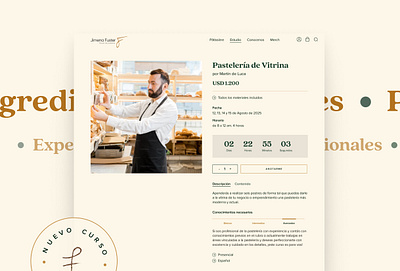 Patissiere Webpage landing page ui visual design