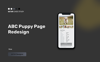 ABC Puppy Page Redesign animation case study figma graphic design landing page product design prototype redesign ui web design website design wireframe