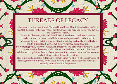 Ethnic Collection- National Handloom Day branddesign branding design fashionillustration graphic design illustration printdesign visualidentity