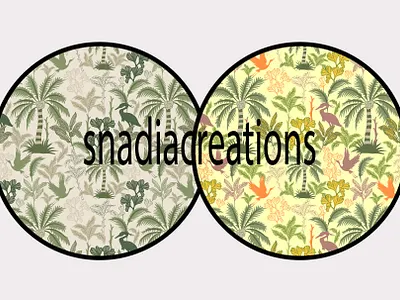 Palm Spring botanical fabric designer home decor interior design maximalist nature palm trees seamless pattern serenity spring summer textile pattern designer tropical plants vector wallpaper design