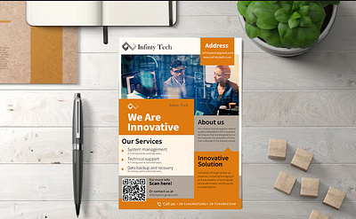 Attractive Company Flayer adobeillustrator adobephotoshop brandidentity cleanlayout corporateflyer customflyerdesign freelancegraphicdesigner graphic design illustration marketingflyer minimaldesign promotiondesign startupflyer