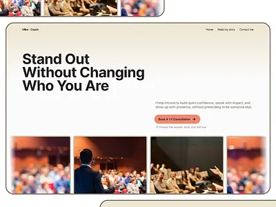 Life Coach Hero Section Design | Modern Web Design adhd website health landing page hero design hero section hero section design landing page design life coach life coach landing page typography