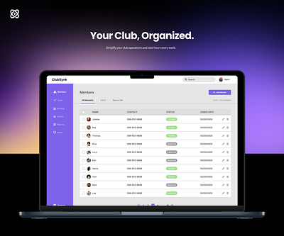 Sports Club Management Saas japanese designer list ui member management saas ui ux