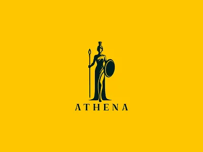 Athena Logo athena athena logo athene custom type gold logo greek god greek gods greek mythology grid logo logo logo design logo grid logo type logotype logotype design mythology olympian warrior logo wordmark logo