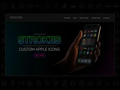 STROKES Apple Icons animation apple icons ui web design