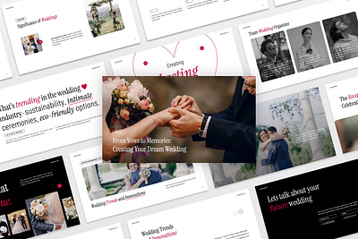 Woven – Elegant Wedding Presentation design graphic design pitch deck presentation storytelling ui wedding