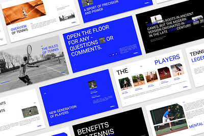 Teennis – The Ultimate Creative Sports Presentation blue design education graphic design pitch deck presentation sport tennis