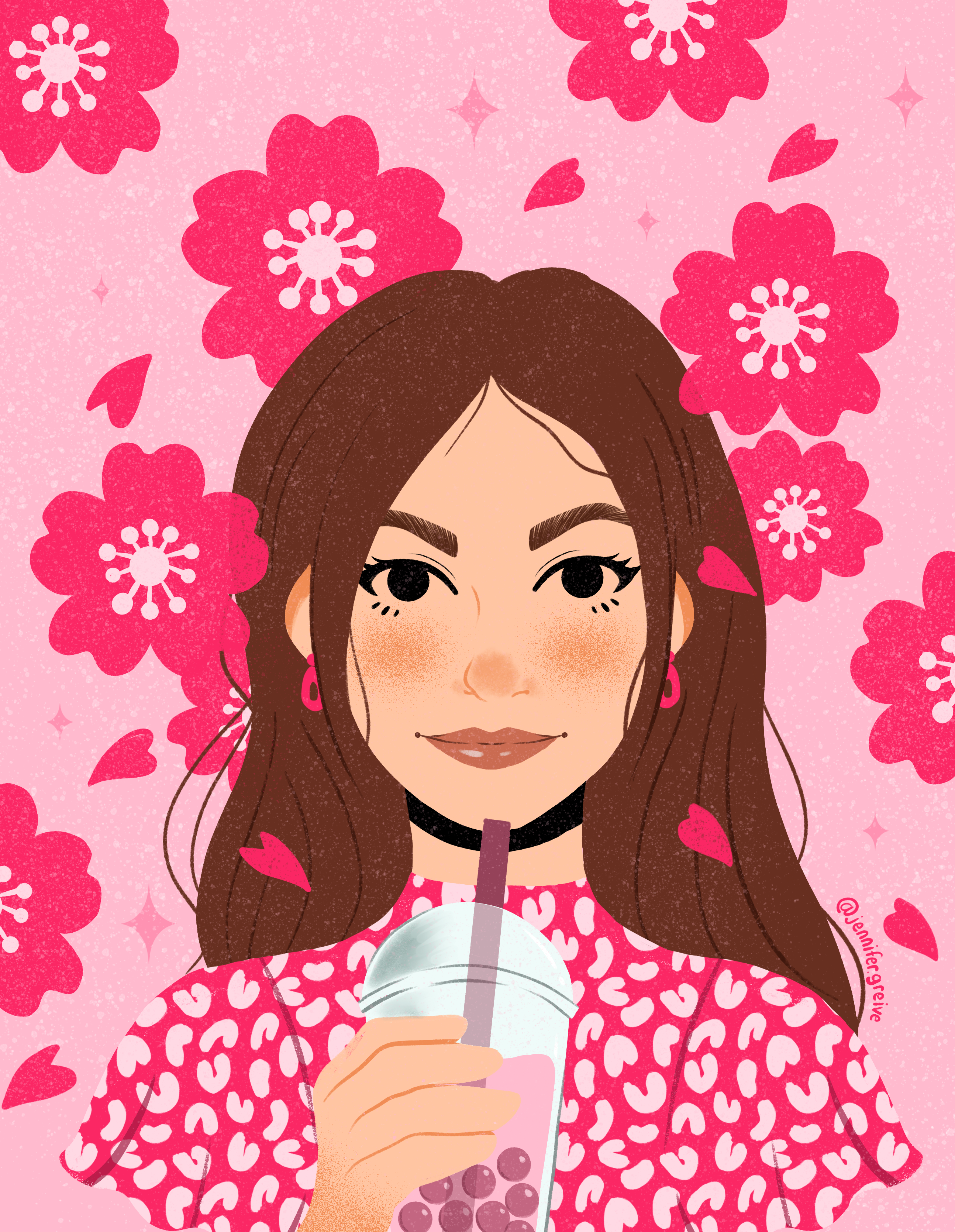 Self-Portrait Simple Textured Illustration apple pencil pro digital illustration hand drawn handmade illustration human made illustration ipad pro procreate procreate brushes self portrait