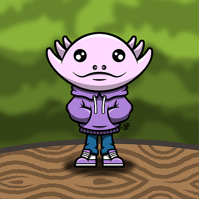 Axolotl Bro art character art character design graphic design illustration vector art vector graphics