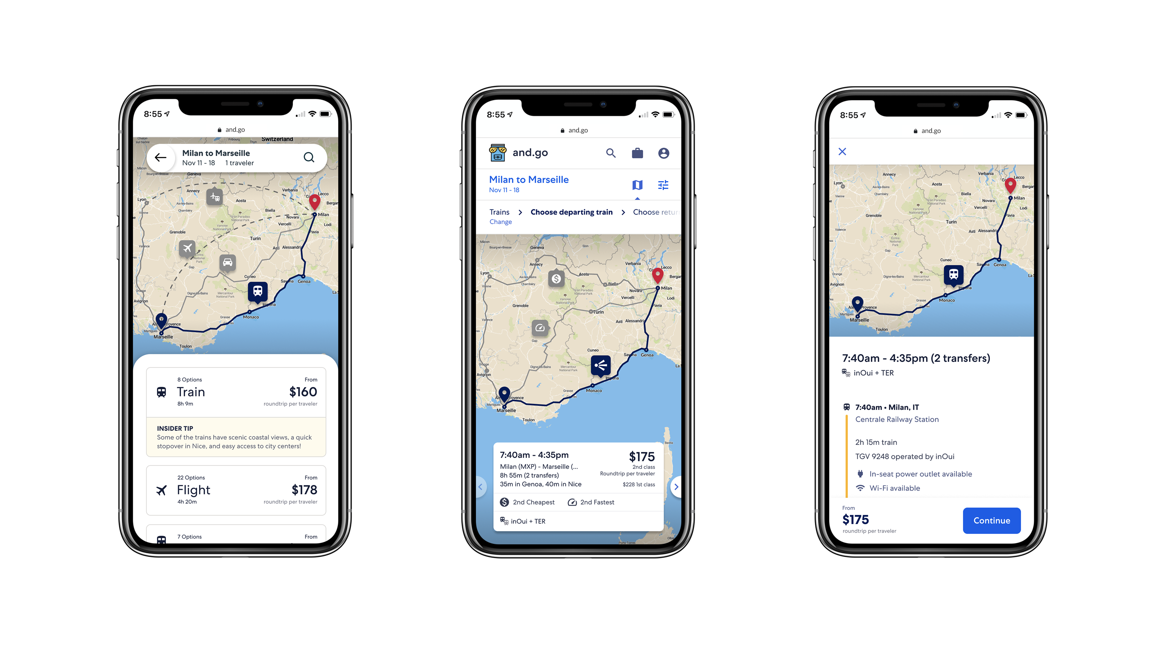 Transportation Options ai amazing creators flights france mobile search train travel travel app ui ux