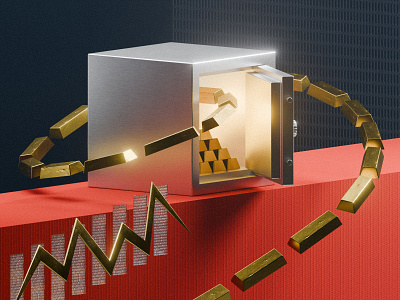 Fintech 3D Render 3d art colorful fintech illustration inspiration render