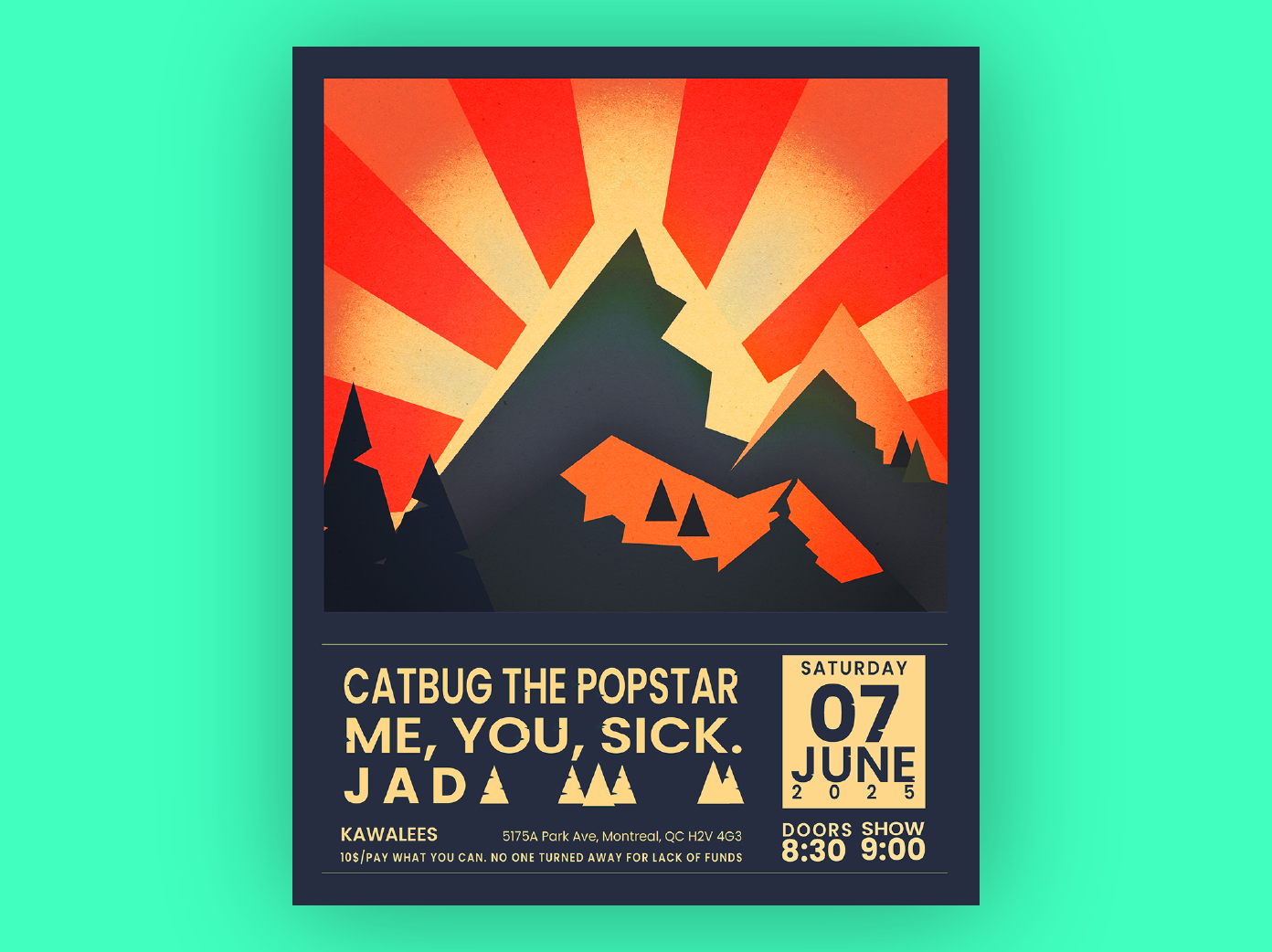 Poster Design : Sunset on mountains visual identity
