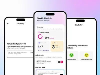 Day by Day UI Animation Promo Video animation app goal health insights interaction interface marketing video mobile app motion motion design motion graphics note organize plan promo schedule ui ui design ux design
