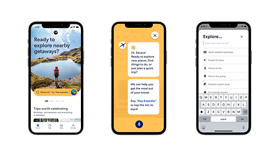 TrAIvel Agent – Early Concepts ai agent artificial intelligence concept art explore mobile app travel app ui ux