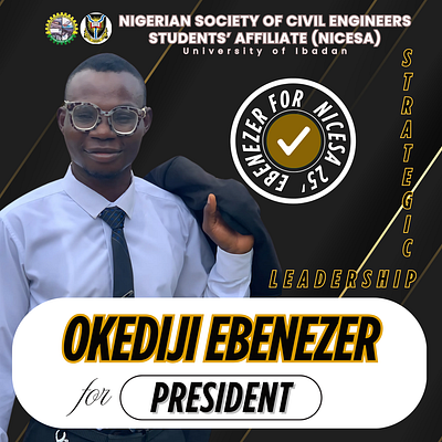A student Body Association Presidential Campaign flyer branding flyer graphic design