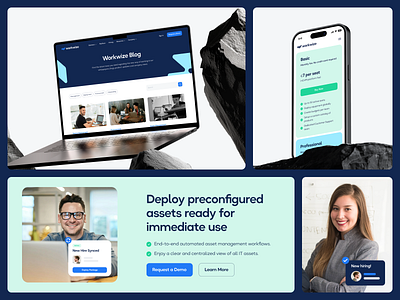 Workwize - Marketing Website b2b brand design design agency design system home page illustration interface design it logistics marketing website mobile design modern ui outcraft agency product design responsive saas supply chain ui ux user experience web design website design