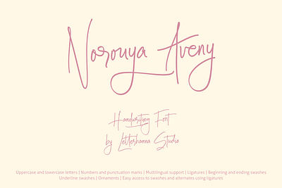 Norouya Aveny Handwriting Font branding design graphic design handwritten script font typeface