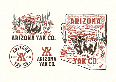 Arizona Logo Illustration american apparel arizona badge badge design brand identity branding cattle cattle brand clothing hand drawn illustration logo monogram outdoor ranch vintage vintage illustration vintage logo western logo