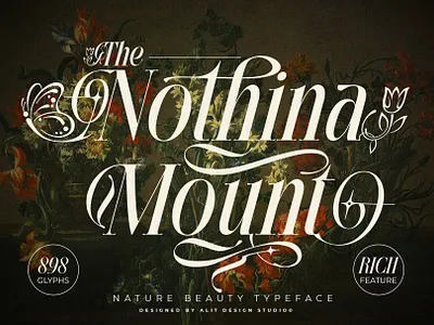 Nothina Mount Typeface blackletter design font fonts letteing typeface