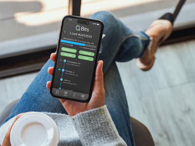 QBits Logistics UX/UI branding branding design dark mode design efficiency graphic design illustration logo mobile mobile design product design task management ui ux visual design