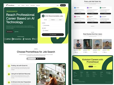 Prometheus - AI Career & Job Crowdsource agency ai career company crowdsource elementor framer hiring job landing page portal technology template theme ui vacancy webflow website wordpress