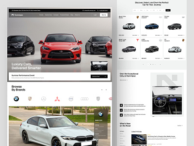 Nummpac - Car Ecommerce Website automotive branding buy car car marketplace cars clean design e commerce ecommerce hero illustration landing page luxury modern technology ui ux web design website