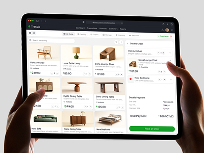 Transio - Retail POS Dashboard cansaas clean dashboard design e commerce ecommerce furniture minimalist modern modern design point of sales pos product design retail saas sales ui ux