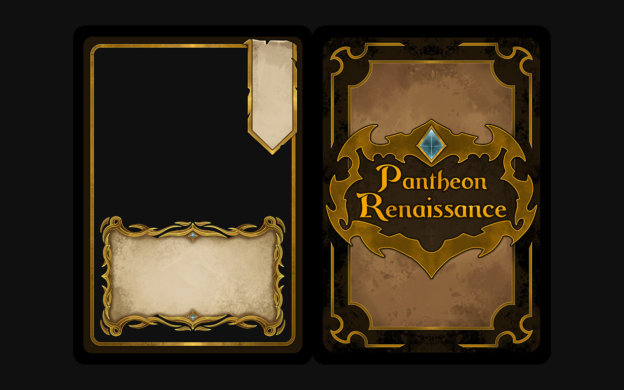 Pantheon Renaissance Template Project 2dartist boardgame branding cardgame design gameassets graphic design illustration logo ui