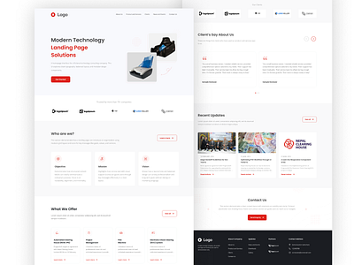 Technology Consultancy Website Landing Page agency clean clean design company it solution landing page management minimal design minimalistic saas software company software company website software ui web design website website design